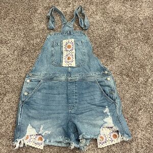 Lucky Brand Blue Denim Overalls, Size L